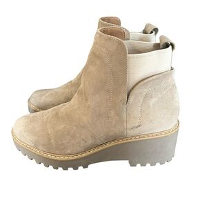 Women's Tan Suede look  Ankle Boots size 8.5